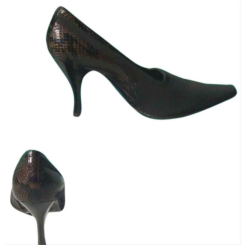 Donald Pliner Expresso Silk Elastic Pump Shoe Snake Pitone Leather NWT $255